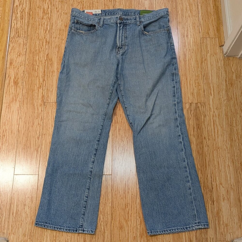 GAP 1969 Straight Fit Zip Fly 35x30 Medium Wash Men's Jeans VGUC
